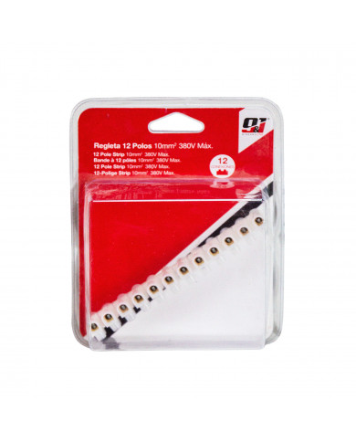 REGLETA 12 POLOS BLANCA 4MM2 NINE&ONE BL