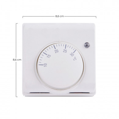 TERMOSTATO ANALOGICO MANUAL S/INT. 10-30º BLANCO NINE&ONE TF4 BL.1