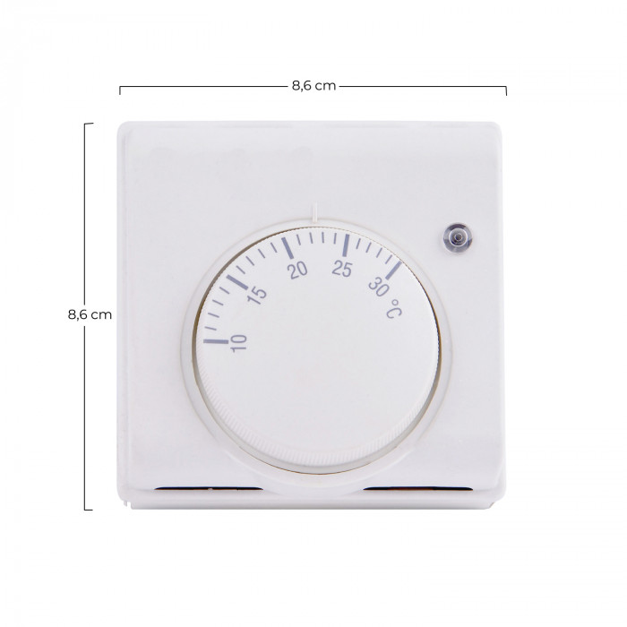 TERMOSTATO ANALOGICO MANUAL S/INT. 10-30º BLANCO NINE&ONE TF4 BL.1