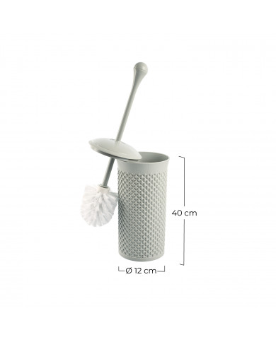 SET ESCOBILLA DE BAÑO RESINA CREMA 7 HOUSE