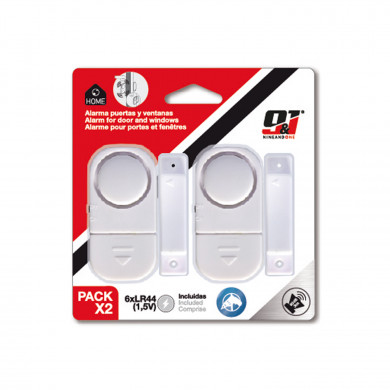 PACK 2 ALARMA DE PUERTAS Y VENTANAS (Pilas incl. 6xLR44) NINE&ONE TF3 PACK 2 ALARMA DE PUERTAS Y VENTANAS (Pilas incl. 6xLR44) NINE&ONE TF3