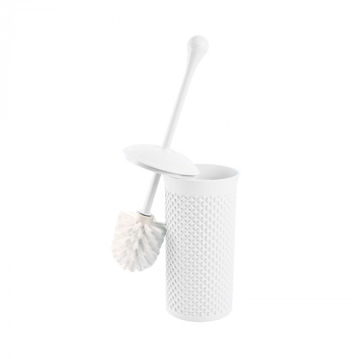 SET ESCOBILLA DE BAÑO RESINA BLANCO 7HOUSE