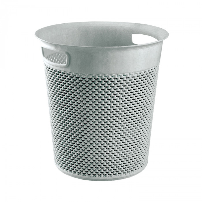 CESTA DE RESINA REDONDA C/ASA GRIS (28,5 X 30 CM) 12L 7 HOUSE