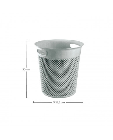 CESTA DE RESINA REDONDA C/ASA GRIS (28,5 X 30 CM) 12L 7 HOUSE