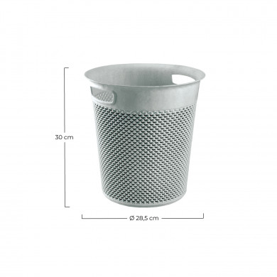 CESTA DE RESINA REDONDA C/ASA GRIS (28,5 X 30 CM) 12L 7 HOUSE CESTA DE RESINA REDONDA C/ASA GRIS (28,5 X 30 CM) 12L 7 HOUSE