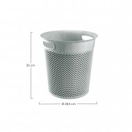 CESTA DE RESINA REDONDA C/ASA GRIS (28,5 X 30 CM) 12L 7 HOUSE