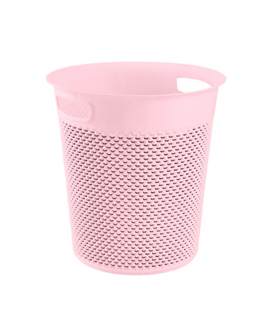 CESTA DE RESINA REDONDA C/ASA ROSA (28,5 X 30 CM) 12L 7HOUSE