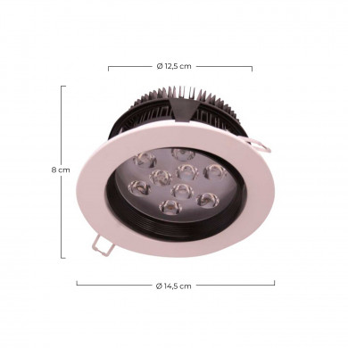 DOWLIGHT ORIENT. REDONDO 9w 38º 4000K 145x80mm DOWLIGHT ORIENT. REDONDO 9w 38º 4000K 145x80mm
