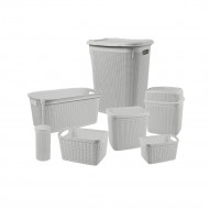 CESTA DE ROPA RECTANGULAR C/ASA C/TAPA ROSA (45x37,5x57cm) 52L 7HOUSE 7HOUSE