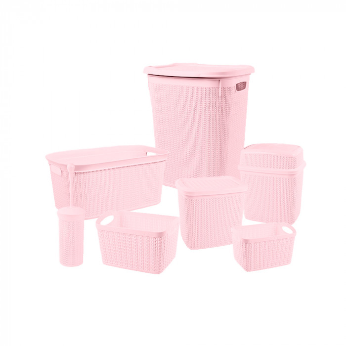 SET DE BAÑO 7 PIEZAS GRIS 7HOUSE