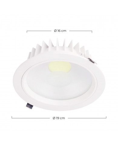DOWNLIGHT LED REDONDO ECO 120º 15W IP44 4000 190X58MM 30000H