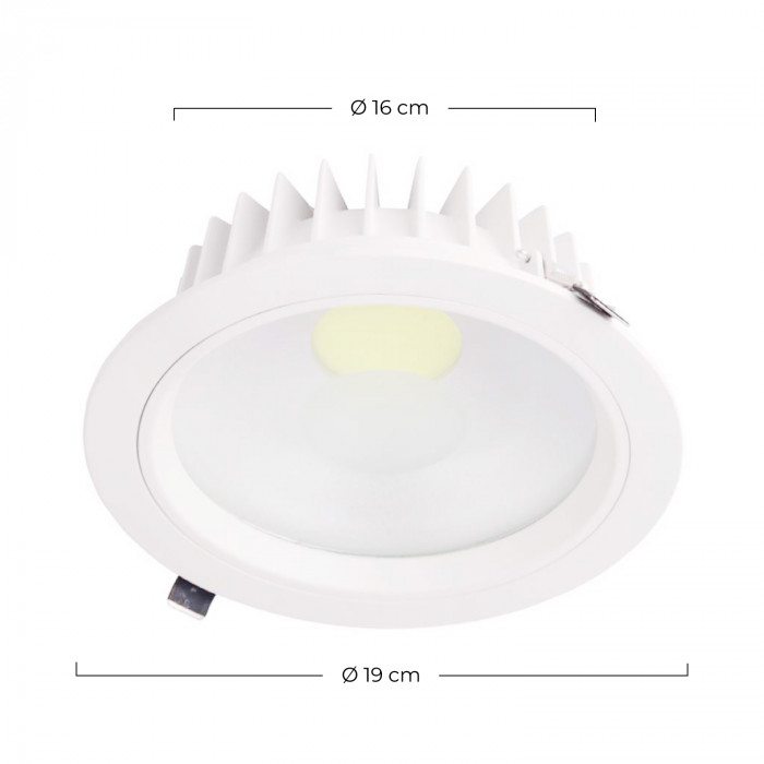 DOWNLIGHT LED REDONDO ECO 120º 15W IP44 4000 190X58MM 30000H
