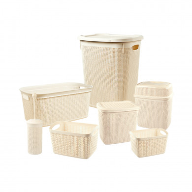 SET DE BAÑO 7 PIEZAS CREMA 7HOUSE SET DE BAÑO 7 PIEZAS CREMA 7HOUSE