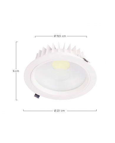DOWNLIGHT LED REDONDO ECO 24W 90LM/W 120º 4000K 30000H 230X60MM IP44
