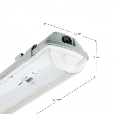 PANTALLA ESTANCA VACIA PARA UN TUBO LED 1X1500MM PANTALLA ESTANCA VACIA PARA UN TUBO LED 1X1500MM