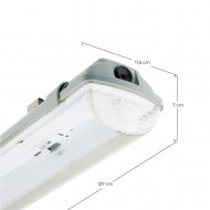 PANTALLA ESTANCA VACIA PARA UN TUBO LED 1X1500MM
