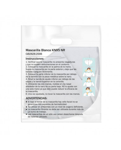 MASCARILLA BLANCA KN95 H91 MEDICAL BS.1 (BR)