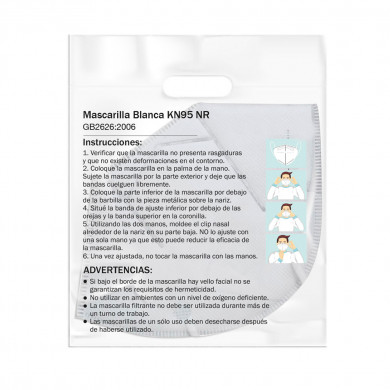MASCARILLA BLANCA KN95 H91 MEDICAL BS.1 (BR)