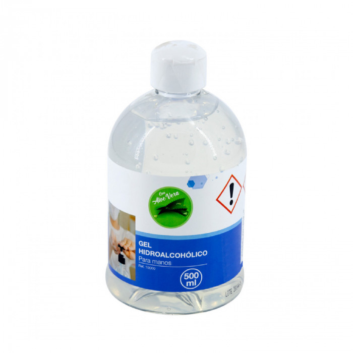GEL LIMPIADOR SIN ACLARADO CON ALCOHOL H91 MEDICAL 500ML