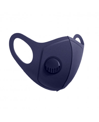 MASCARILLA REUTILIZABLE POLIURETANO AZUL MARINO C/VALVULA H91 MEDICAL BS.1