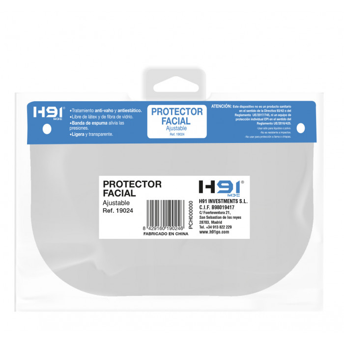 CARETA PROTECTORA AJUSTABLE H91 MEDICAL BS.1 (BR)