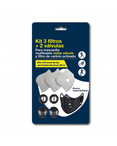KIT RECAMBIOS 3 FILTROS + 2 VÁLVULAS PARA REF. 19014 y 19032 H91 MEDICAL BS