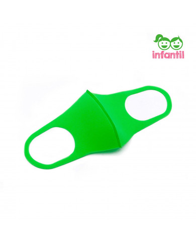 MASCARILLA INFANTIL REUTILIZABLE POLIURETANO VERDE H91 MEDICAL