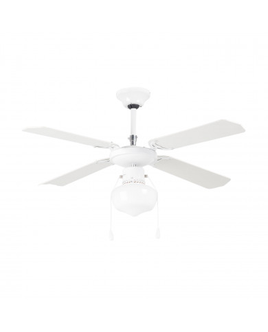 VENTILADOR CON LUZ BARÉIN BLANCO 50W 4 ASPAS 3 VELOC. DIAM105CM  (BOMB.NO INCL.) RAYDAN HOME