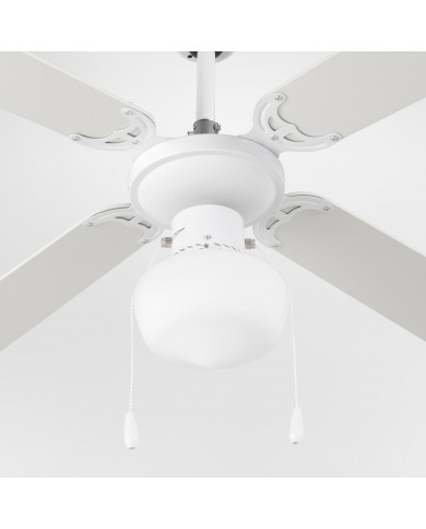 VENTILADOR CON LUZ BARÉIN BLANCO 50W 4 ASPAS 3 VELOC. DIAM105CM  (BOMB.NO INCL.) RAYDAN HOME
