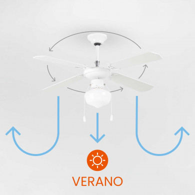 VENTILADOR CON LUZ BARÉIN BLANCO 50W 4 ASPAS 3 VELOC. DIAM105CM  (BOMB.NO INCL.) RAYDAN HOME VENTILADOR CON LUZ BARÉIN BLANCO 50W 4 ASPAS 3 VELOC. DIAM105CM  (BOMB.NO INCL.) RAYDAN HOME
