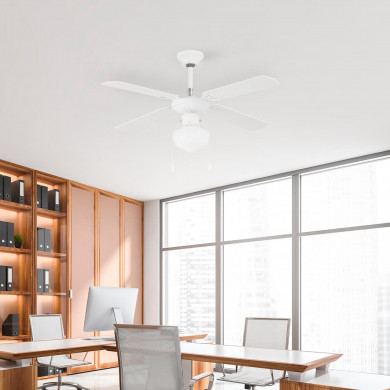 VENTILADOR CON LUZ BARÉIN BLANCO 50W 4 ASPAS 3 VELOC. DIAM105CM  (BOMB.NO INCL.) RAYDAN HOME VENTILADOR CON LUZ BARÉIN BLANCO 50W 4 ASPAS 3 VELOC. DIAM105CM  (BOMB.NO INCL.) RAYDAN HOME