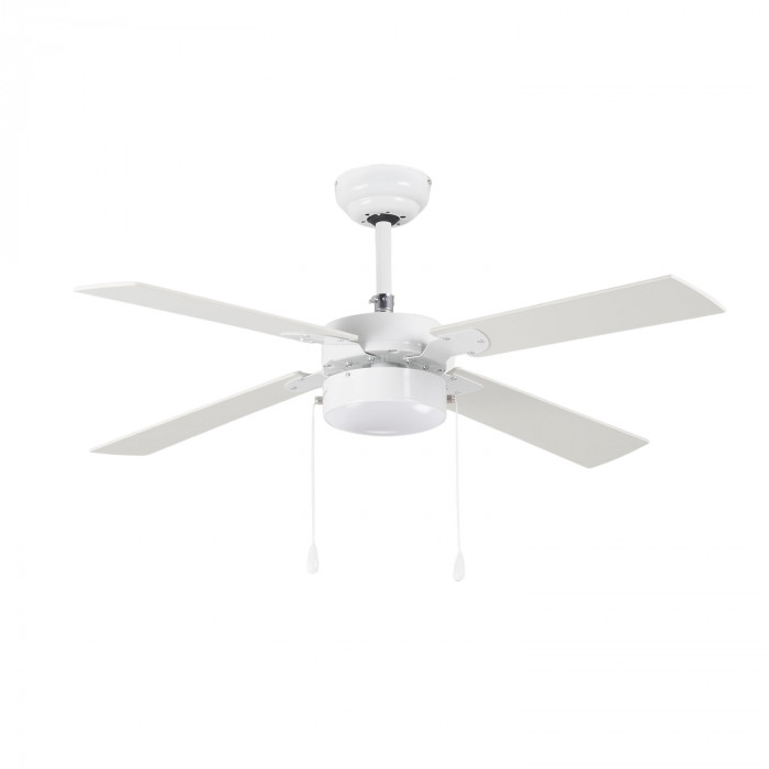VENTILADOR CON LUZ BRASIL BLANCO 50W 4 ASPAS 3 VELOC. DIAM106CM (BOMB.NO INCL.) RAYDAN HOME