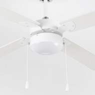 VENTILADOR CON LUZ BRASIL BLANCO 50W 4 ASPAS 3 VELOC. DIAM106CM (BOMB.NO INCL.) RAYDAN HOME