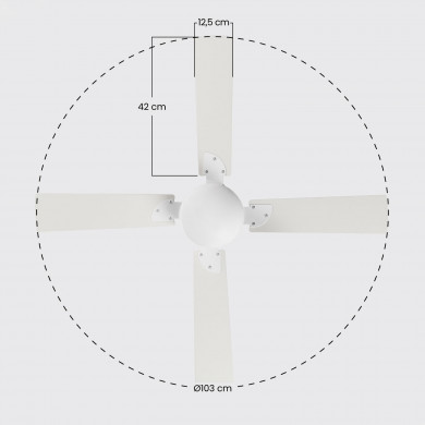 VENTILADOR CON LUZ BRASIL BLANCO 50W 4 ASPAS 3 VELOC. DIAM106CM (BOMB.NO INCL.) RAYDAN HOME VENTILADOR CON LUZ BRASIL BLANCO 50W 4 ASPAS 3 VELOC. DIAM106CM (BOMB.NO INCL.) RAYDAN HOME