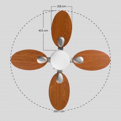 VENTILADOR CON LUZ MÓNACO MADERA 46W 4 ASPAS 3 VELOC. DIAM106CM  (BOMB.NO INCL.) RAYDAN HOME VENTILADOR CON LUZ MÓNACO MADERA 46W 4 ASPAS 3 VELOC. DIAM106CM  (BOMB.NO INCL.) RAYDAN HOME
