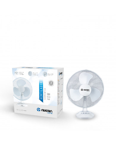 VENTILADOR DE SOBREMESA 40CM  40W RAYDAN HOME