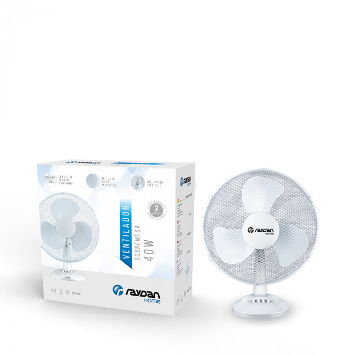 VENTILADOR DE SOBREMESA 40CM  40W RAYDAN HOME