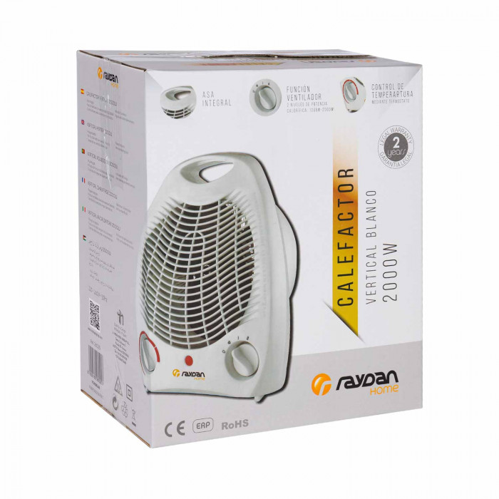 CALEFACTOR VERTICAL BLANCO 2000W RAYDAN HOME