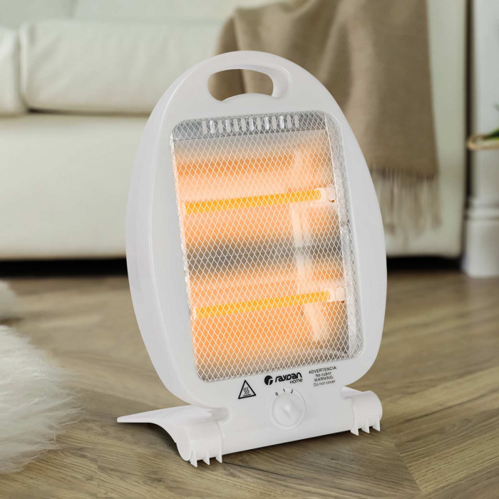 ESTUFA CUARZO FIJA VERTICAL BLANCA 400W/800W RAYDAN HOME