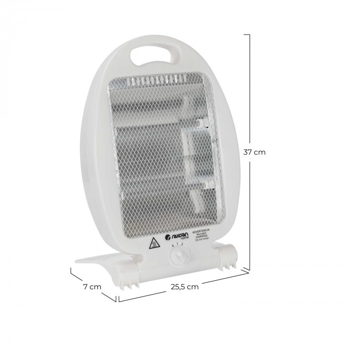 ESTUFA CUARZO FIJA VERTICAL BLANCA 400W/800W RAYDAN HOME