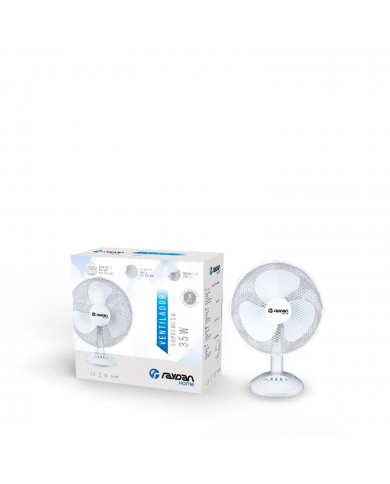 VENTILADOR DE SOBREMESA 30CM 35W  RAYDAN HOME