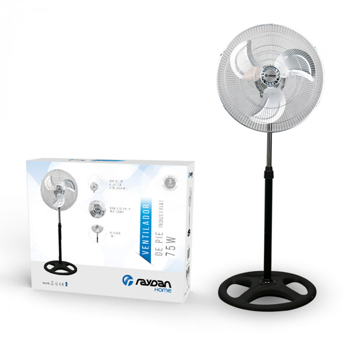 VENTILADOR DE PIE INDUSTRIAL 18" 45 CM 75W RAYDAN HOME