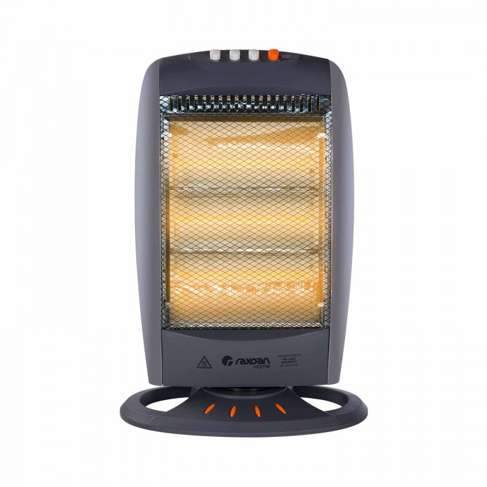 ESTUFA HALOGENA OSCILANTE GRIS 400/800/1200W RAYDAN HOME
