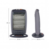ESTUFA HALOGENA OSCILANTE GRIS 400/800/1200W RAYDAN HOME