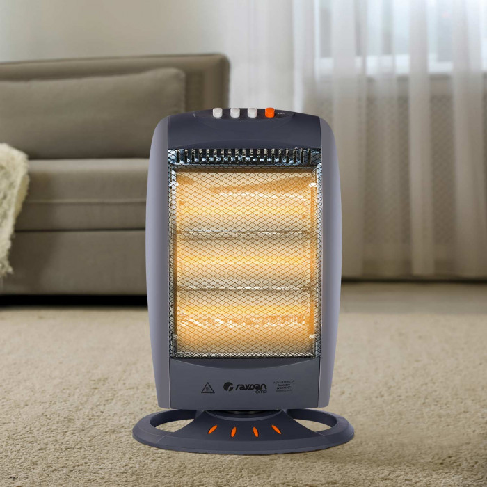 ESTUFA HALOGENA OSCILANTE GRIS 400/800/1200W RAYDAN HOME