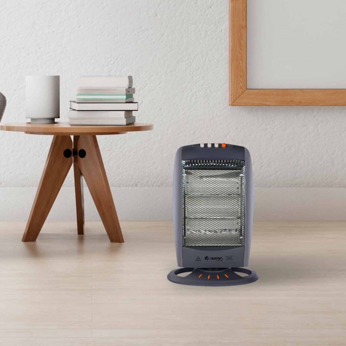 ESTUFA HALOGENA OSCILANTE GRIS 400/800/1200W RAYDAN HOME
