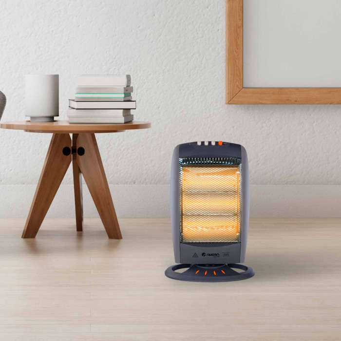 ESTUFA HALOGENA OSCILANTE GRIS 400/800/1200W RAYDAN HOME