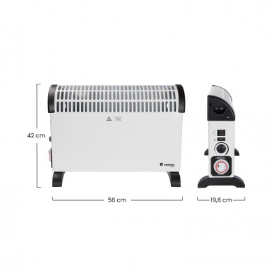 CONVECTOR CON TURBO Y TIMER 15'/24H BLANCO 2000W RAYDAN HOME