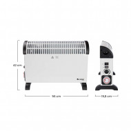 CONVECTOR CON TURBO Y TIMER 15'/24H BLANCO 2000W RAYDAN HOME