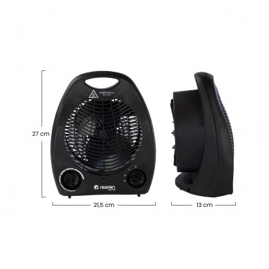 CALEFACTOR VERTICAL NEGRO 2000W RAYDAN HOME